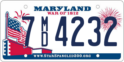 MD license plate 7MD4232