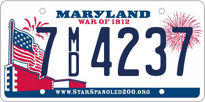 MD license plate 7MD4237