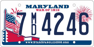 MD license plate 7MD4246