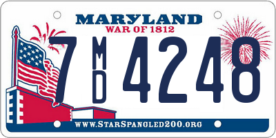 MD license plate 7MD4248