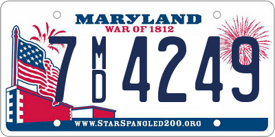 MD license plate 7MD4249