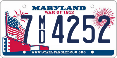 MD license plate 7MD4252