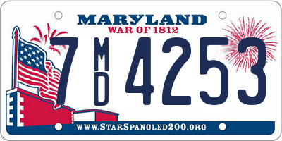 MD license plate 7MD4253