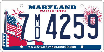 MD license plate 7MD4259