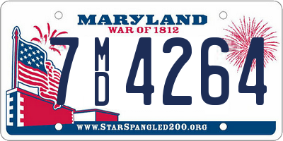 MD license plate 7MD4264