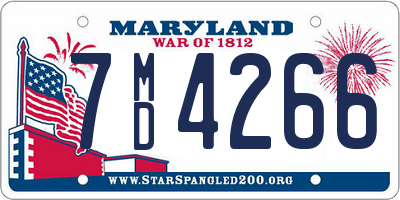 MD license plate 7MD4266