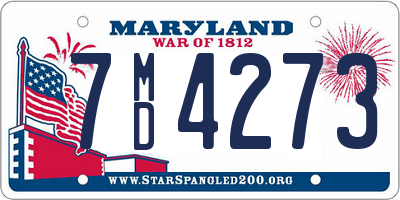 MD license plate 7MD4273