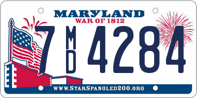 MD license plate 7MD4284