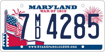 MD license plate 7MD4285