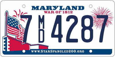 MD license plate 7MD4287