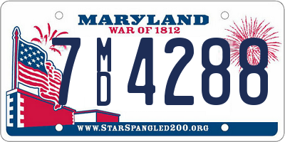 MD license plate 7MD4288