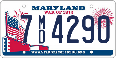 MD license plate 7MD4290