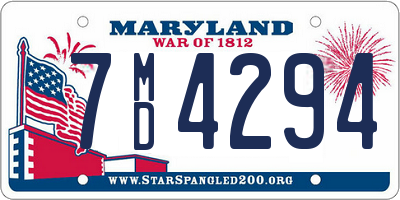 MD license plate 7MD4294