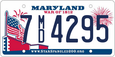 MD license plate 7MD4295