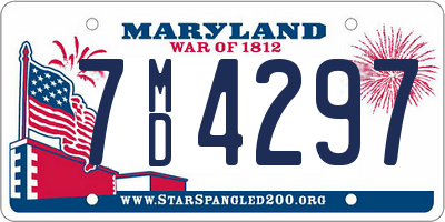 MD license plate 7MD4297