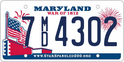 MD license plate 7MD4302