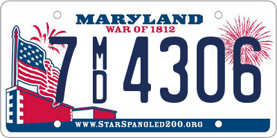 MD license plate 7MD4306