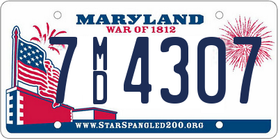 MD license plate 7MD4307