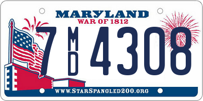 MD license plate 7MD4308