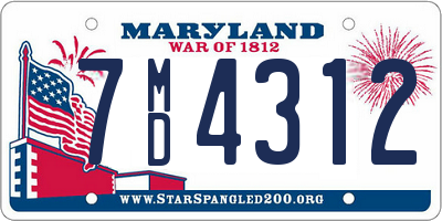 MD license plate 7MD4312