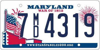 MD license plate 7MD4319