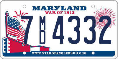 MD license plate 7MD4332