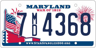 MD license plate 7MD4368