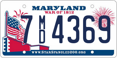 MD license plate 7MD4369