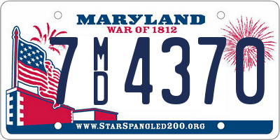 MD license plate 7MD4370