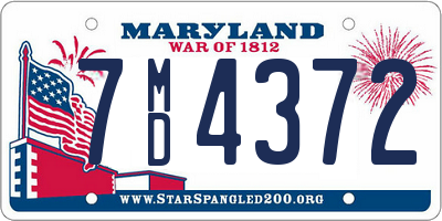 MD license plate 7MD4372
