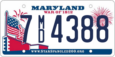 MD license plate 7MD4388