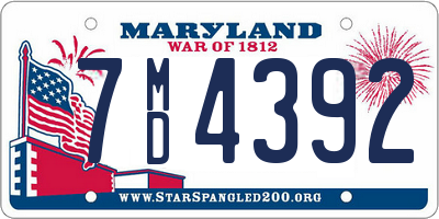 MD license plate 7MD4392