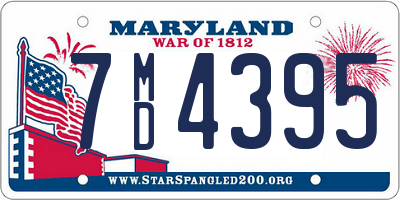 MD license plate 7MD4395