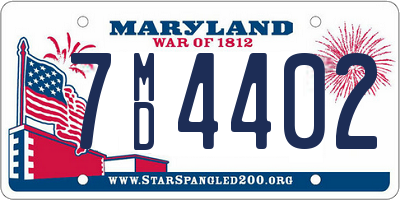 MD license plate 7MD4402