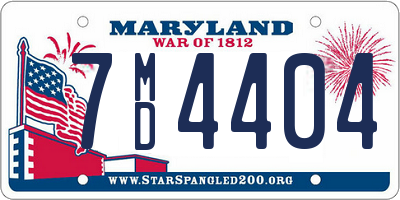 MD license plate 7MD4404