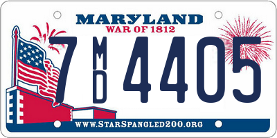 MD license plate 7MD4405