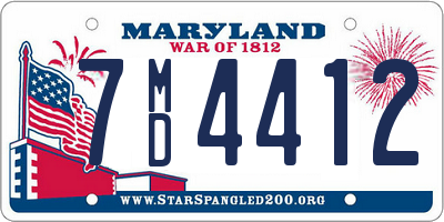 MD license plate 7MD4412