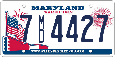 MD license plate 7MD4427