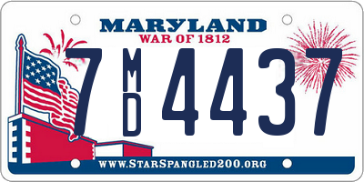 MD license plate 7MD4437