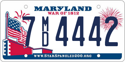 MD license plate 7MD4442