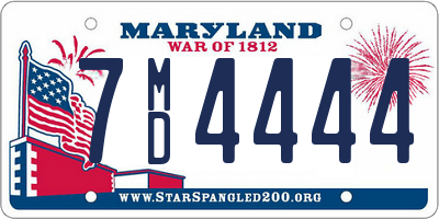 MD license plate 7MD4444