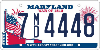 MD license plate 7MD4448