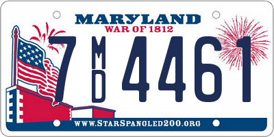 MD license plate 7MD4461