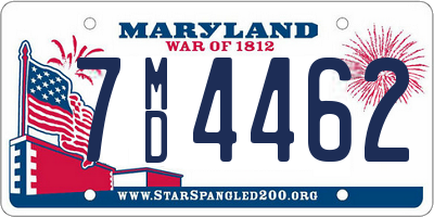 MD license plate 7MD4462