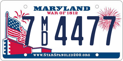 MD license plate 7MD4477