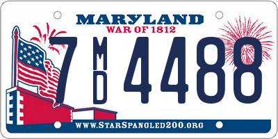 MD license plate 7MD4488