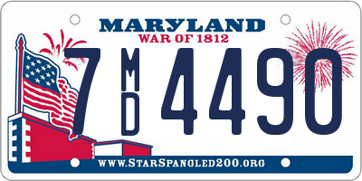 MD license plate 7MD4490