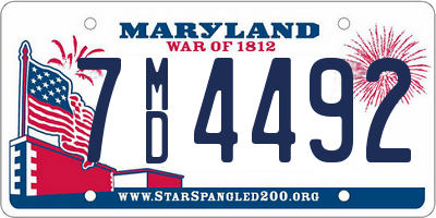 MD license plate 7MD4492