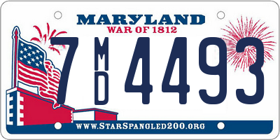 MD license plate 7MD4493