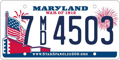 MD license plate 7MD4503